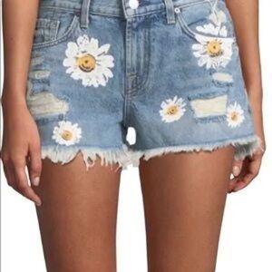 Painted Jean Shorts